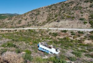 OSMANİYE (AA) – Osmaniye'de yol kenarına devrilen kamyonetteki 1 kişi