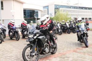 SAMSUN (AA) – Samsun'da yeni alınan 5 motosikletle birlikte motosikletli