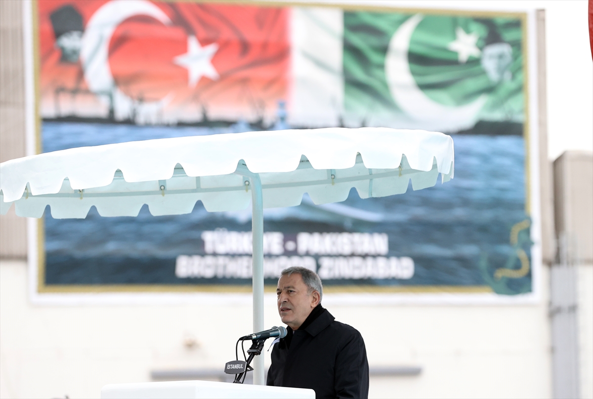 Bakan Akar, Pakistan MİLGEM Projesi ve Açık Deniz Karakol Gemisi Projesi töreninde konuştu: