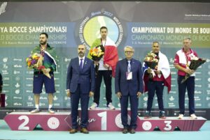 MERSİN (AA) – Mersin'de düzenlenen Dünya Tekler-Karışık Çiftler Bocce Şampiyonaları'nın