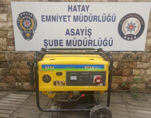 HATAY (AA) – Hatay'ın merkez Antakya ilçesinde, iş yerinden jeneratör