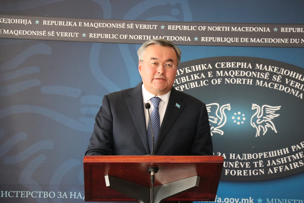 Kazakistan Dışişleri Bakanı Tileuberdi, Kuzey Makedonya’da