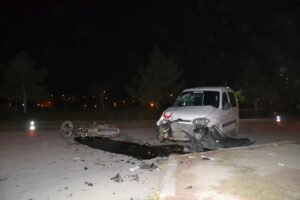 SİVAS (AA) – Sivas'ın Şarkışla ilçesinde hafif ticari araçla motosikletin