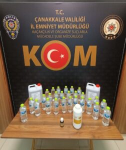 ÇANAKKALE (AA) – Çanakkale'de piyasaya sahte içki ve tütün mamulü