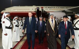 DOHA (AA) – Cumhurbaşkanı Recep Tayyip Erdoğan, özel uçak "TC-CAN"
