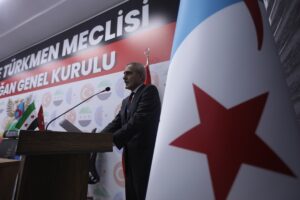 ÇOBANBEY (AA) – Suriyeli Türkmenler, Halep’in Çobanbey beldesinde düzenledikleri Suriye