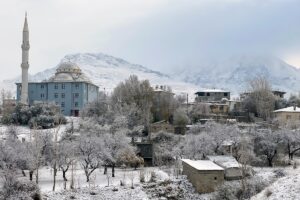 VAN (AA) – Van'da etkili olan kar nedeniyle kent merkezi