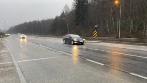 BOLU (AA) – D-100 kara yolunun Bolu Dağı kesiminde sağanak