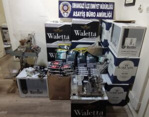 BURSA (AA) – Bursa'nın Orhangazi ilçesinde kaçak tütün imal eden