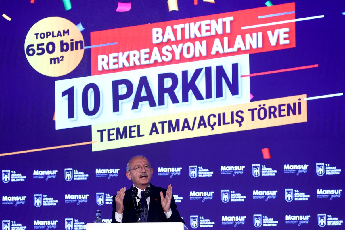 Kılıçdaroğlu, “Batıkent Rekreasyon Alanı ile 10 Parkın Açılış ve Temel Atma Töreni”nde konuştu: