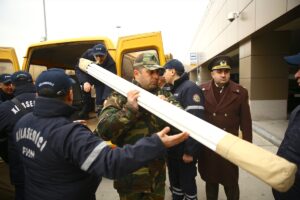 BAKÜ (AA) – Azerbaycan Olağanüstü Haller Bakanlığına bağlı ekipler, merkez