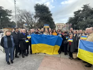 CENEVRE (AA) – İsviçre'de Ukrayna-Rusya savaşının 1. yılı nedeniyle Ukrayna'ya