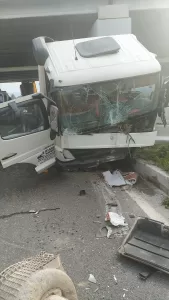 MUĞLA (AA) – Muğla'da açılan damperi köprüye çarpan kamyondaki 2