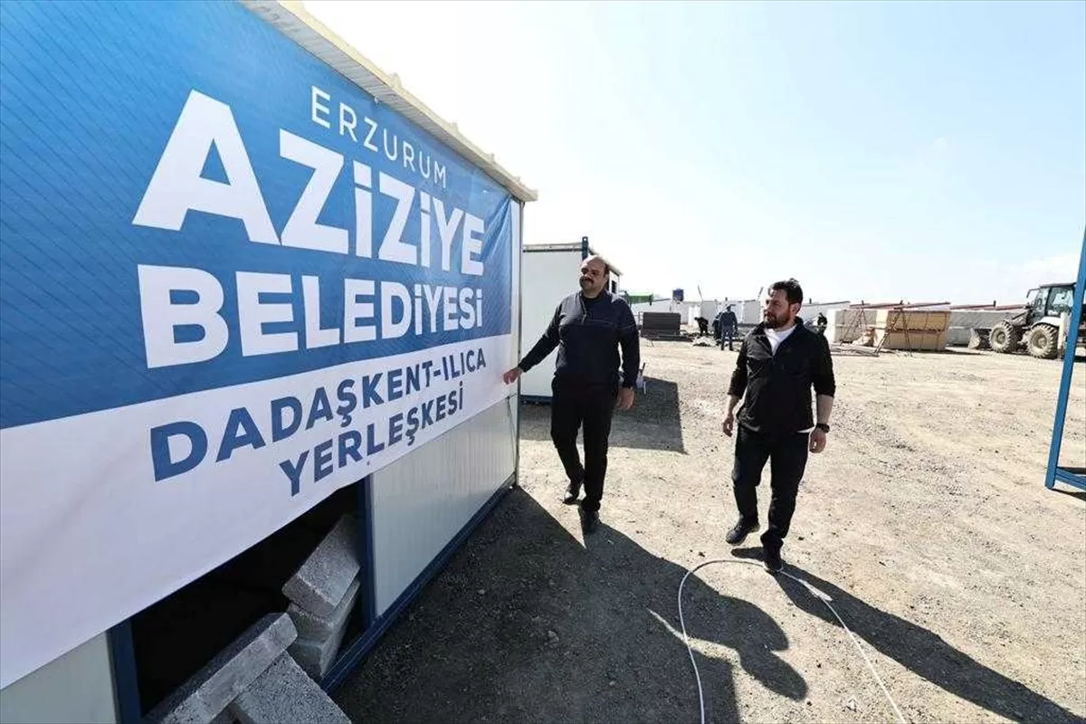 Aziziye Belediyesince Antakya'da kurulan konteyner kent ay sonunda tamamlanacak