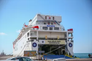 HATAY (AA) – Napoli'den gelen ve İskenderun Limanı'nda, Kahramanmaraş merkezli