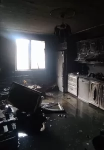 SAMSUN (AA) – Samsun'un 19 Mayıs ilçesinde üçüncü kattaki evinde