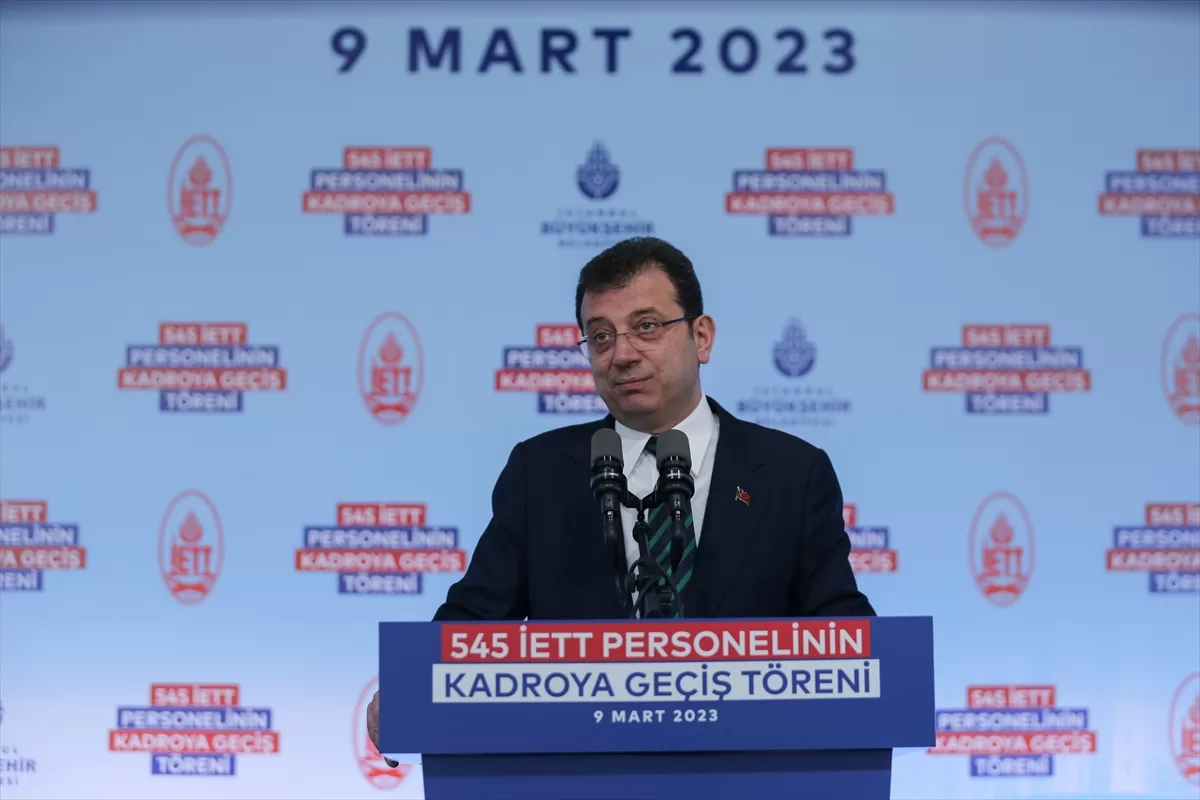 İBB Başkanı İmamoğlu, İETT'nin 545 personelinin kadroya geçiş töreninde konuştu: