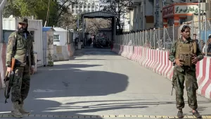 KABİL (AA) – Afganistan'ın başkenti Kabil'deki Dışişleri Bakanlığının yakınında düzenlenen