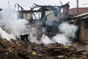 KASTAMONU (AA) – Kastamonu'da çıkan yangında 2 ev ve 1