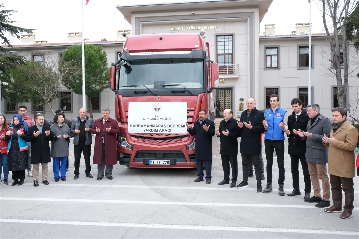 Kırklareli'nden deprem bölgesine 40 ton gıda gönderildi