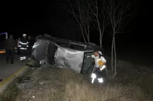 TEKİRDAĞ (AA) – Tekirdağ'ın Saray ilçesinde iki otomobilin çarpışması sonucu