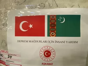 AŞKABAT (AA) – Türkmenistan'da "Kızılyarımay" yardım kurumunun, 6 Şubat'ta meydana