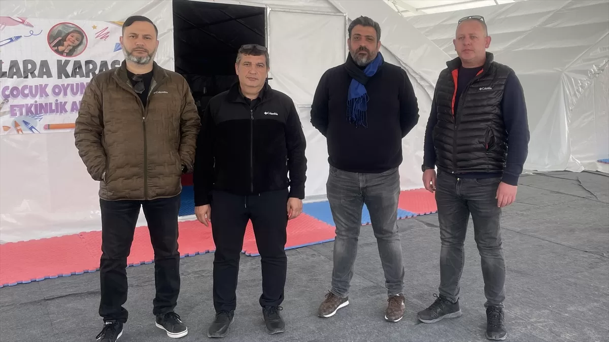 Bursalı küçük Lara'nın anısına Hatay'da kurulan oyun çadırları faaliyete geçirildi
