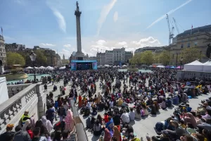 LONDRA (AA) – İngiltere'nin başkenti Londra'nın simge mekanlarından Trafalgar Meydanı'nda