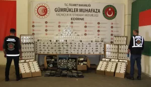 ANKARA (AA) – Ticaret Bakanlığı Gümrük Muhafaza ekiplerince Kapıkule Gümrük