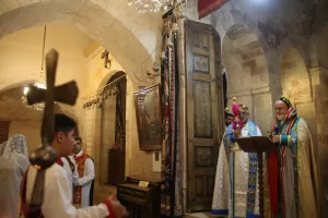 MARDİN (AA) – Mardin'de yaşayan Süryaniler, Paskalya Bayramı'nı Kırklar Kilisesi'nde