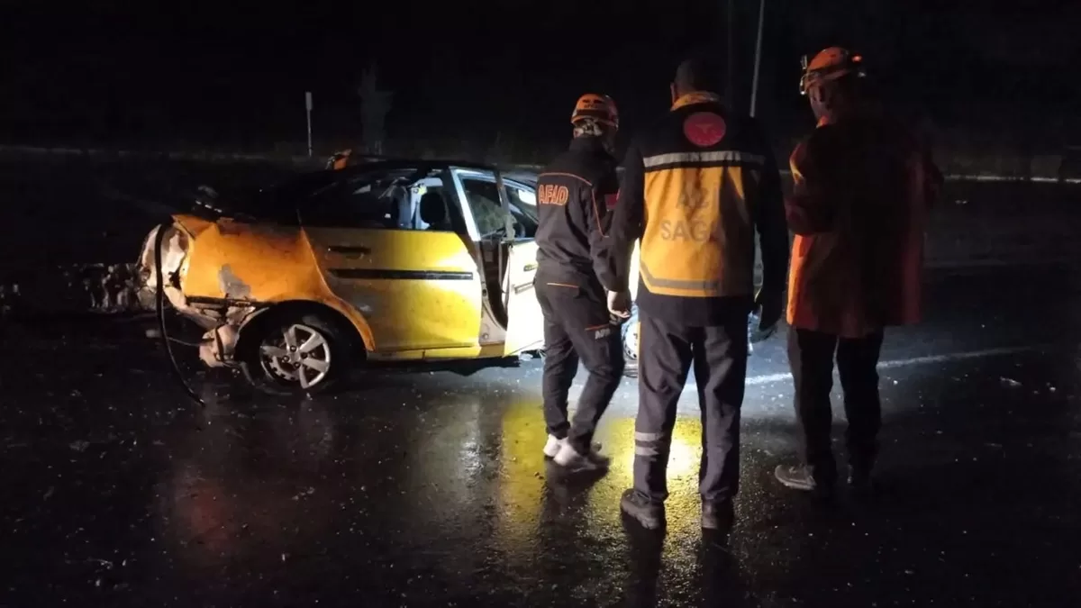 Zonguldak'ta takla atan taksideki 1 kişi öldü, 2 kişi yaralandı