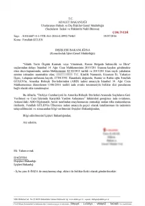 ANKARA (AA) – Adalet Bakanlığı, Fetullahçı Terör Örgütü (FETÖ) elebaşı