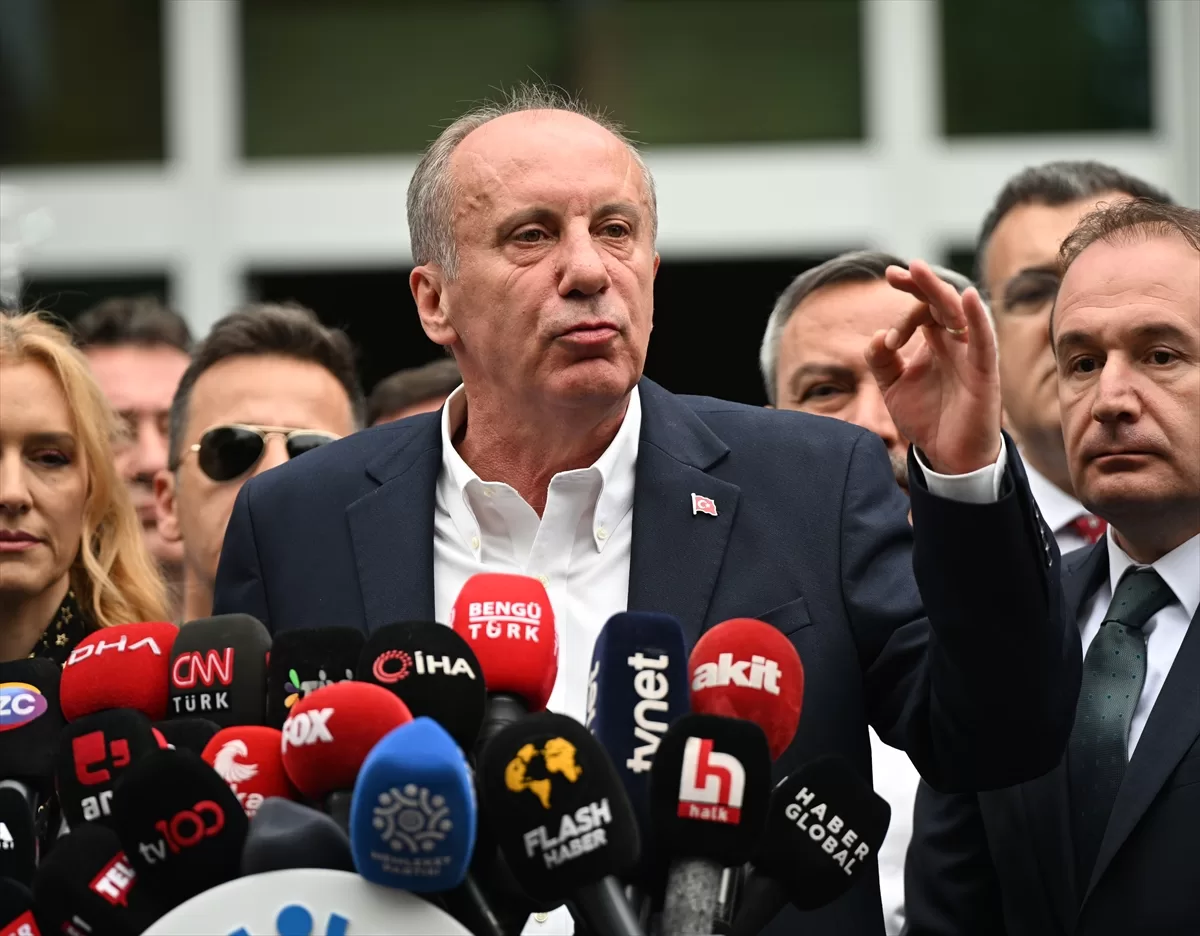 Memleket Partisi Genel Başkanı Muharrem İnce, cumhurbaşkanı adaylığından çekildiğini açıkladı.