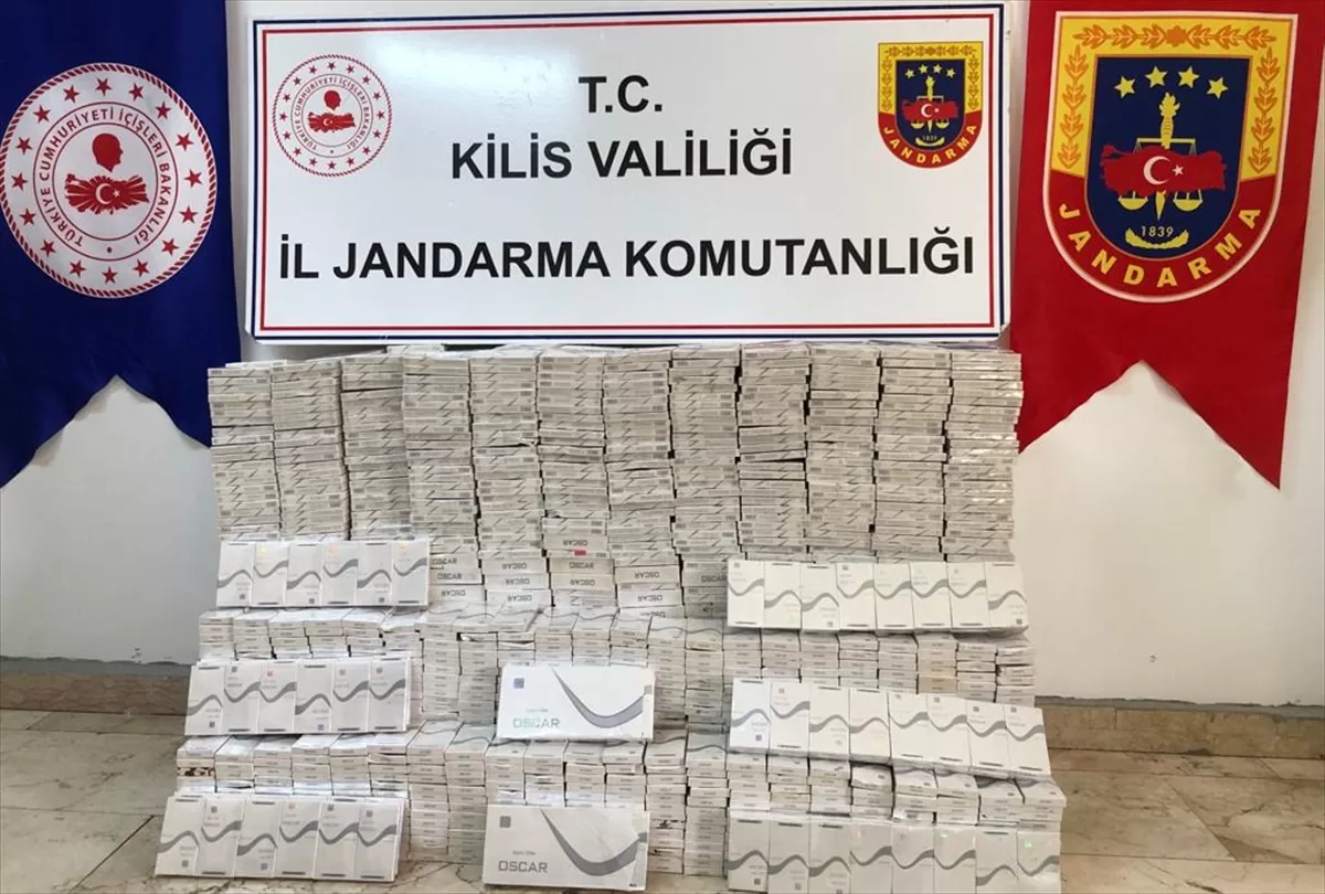 Kilis'te 4 bin 531 paket gümrük kaçağı sigara ele geçirildi