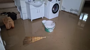 SAMSUN (AA) – Samsun'un Bafra ilçesinde şiddetli yağışlar sonucu oluşan