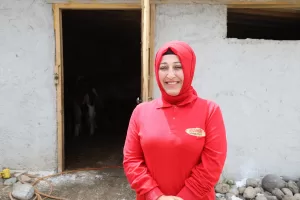 ANKARA (AA) – Ankara'nın Çubuk ilçesinde bileziklerini satarak hayvancılığa başlayan