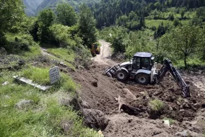 KASTAMONU (AA) – Kastamonu'nun İnebolu ilçesinde şiddetli yağışlar sonucu oluşan