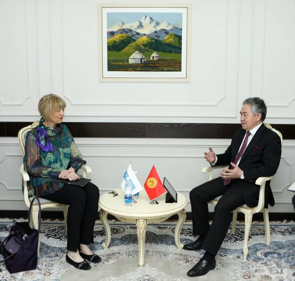 Kırgızistan Dışişleri Bakanı Kulubayev, AGİT Genel Sekreteri Schmid ile görüştü