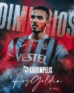 TRABZON (AA) – Trabzonspor Kulübü, Yunan futbolcu Dimitrios Kourmpelis ile