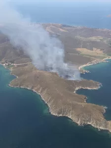 BALIKESİR (AA) – Balıkesir'e bağlı Avşa Adası'nda çıkan arazi yangınına