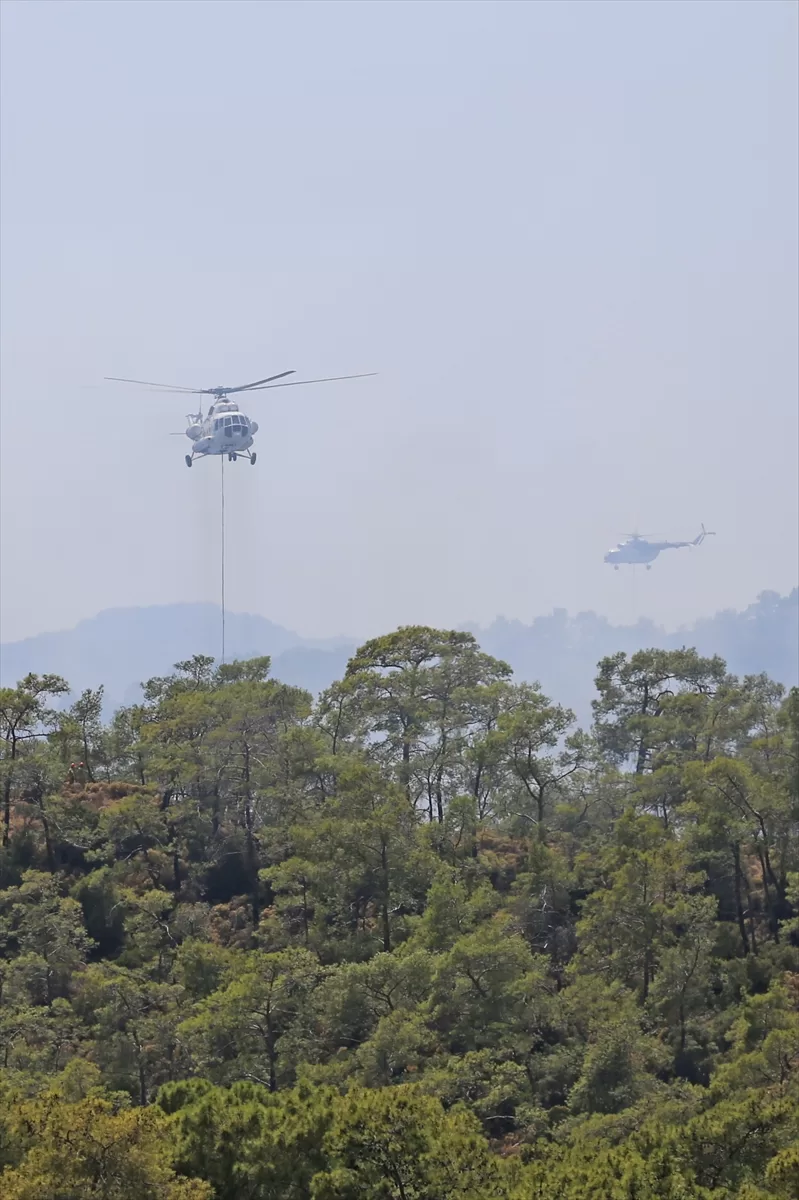 GÜNCELLEME – Fethiye'de çıkan orman yangını kontrol altına alındı
