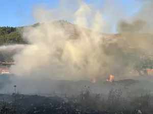 MUĞLA (AA) – Muğla'nın Fethiye ilçesinde otluk alanda çıkan yangın,