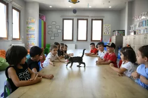 KOCAELİ (AA) – Kocaeli'nin Çayırova ilçesinde kütüphanenin bahçesinde doğum yapan