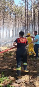 MUĞLA (AA) – Muğla'nın Kavaklıdere ilçesinde ormanlık alanda çıkan yangın,