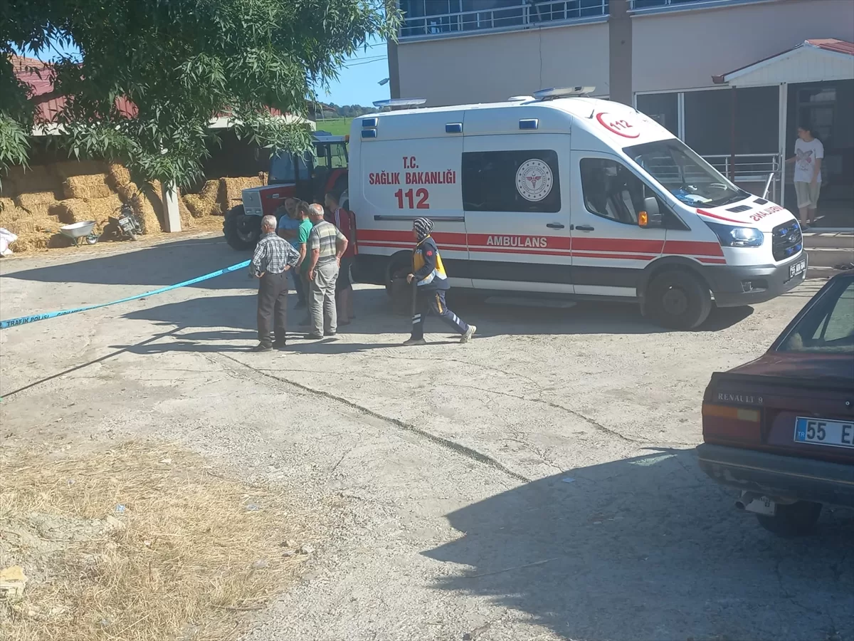 SAMSUN (AA) – Samsun'un Alaçam ilçesinde bir aracın çarptığı otomobilden