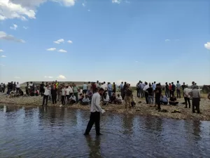 SİİRT (AA) – Siirt'in Kurtalan ilçesinde serinlemek için girdiği çayda