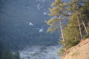 BİLECİK (AA) – Bilecik'in Yenipazar ilçesinde çıkan orman yangınına müdahale