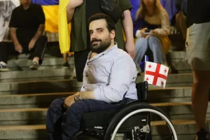 TİFLİS (AA) – Gürcistan'ın başkenti Tiflis'te, Ukrayna'ya, 32. Bağımsızlık Günü