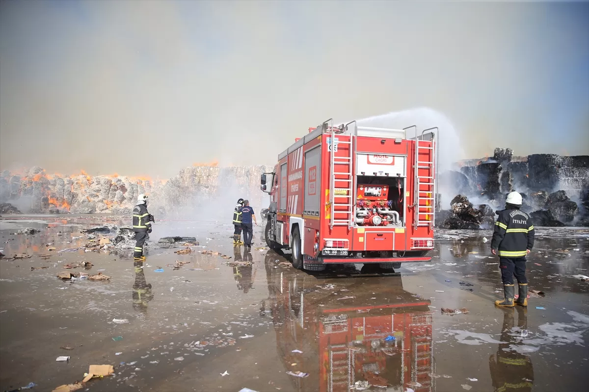GÜNCELLEME 2 – Kahramanmaraş'ta geri dönüşüm fabrikasında yangın çıktı