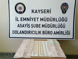KAYSERİ (AA) – Kayseri'de kuyumcuda sahte altın zincir satmak isteyen